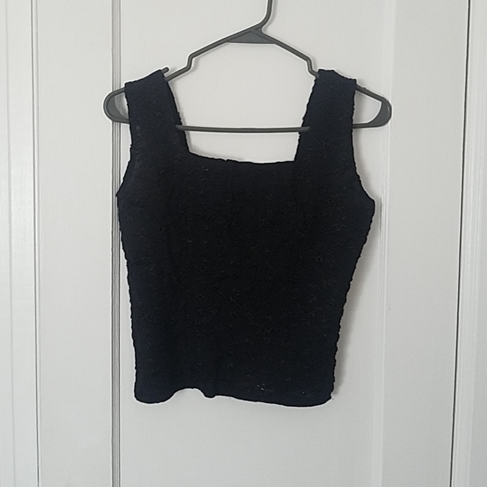 Dressbarn Black Cropped Top
